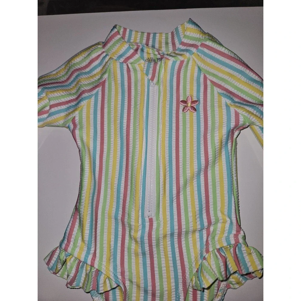 6-9 Mos Little Me One Pc Swim Suit Upf 50+ New